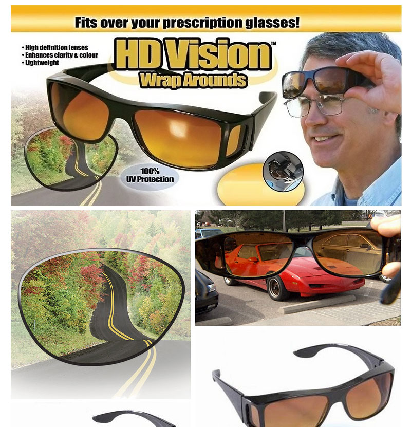 HD Night-Vision, Wraparound Driving Glasses - Tools & more!