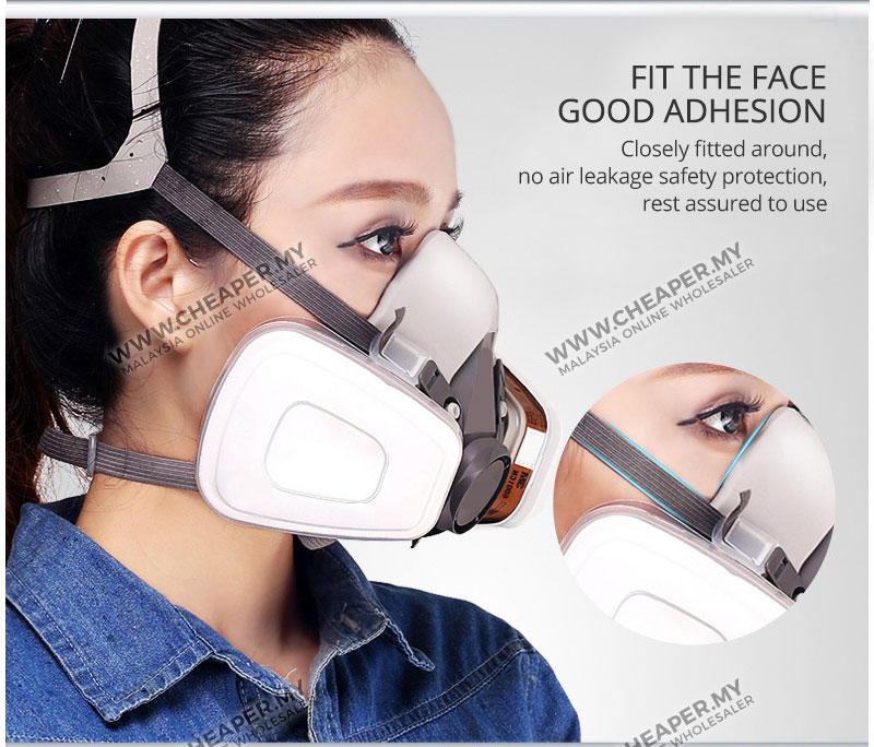 Download Gas Mask 6200 Safety Filter Dust Mask Chemical Gas Mask Painting Respirator PSD Mockup Templates